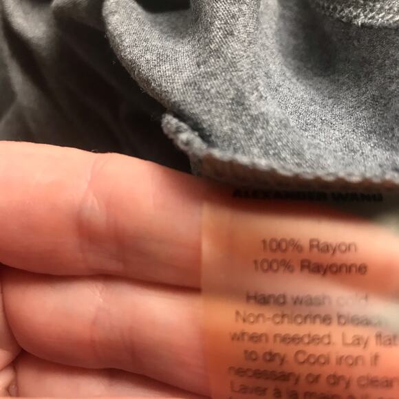 T by Alexander Wang Gray Rayon Soft Tank Top with Pocket Women’s Size XS - Picture 6 of 6